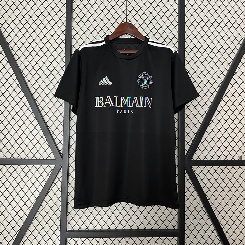 MANCHESTER UNITED LIMITED EDITION BALMAIN PARIS BLACK 24/25 MEN'S SHIRT 