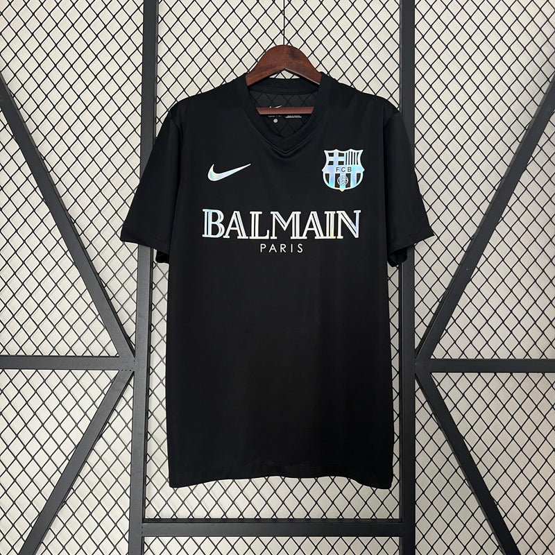 BARCELONA LIMITED EDITION T-SHIRT BALMAIN PARIS BLACK 24/25 MEN 